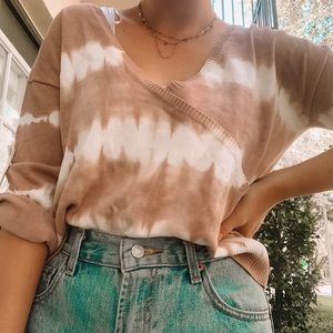 PINK TIE DYE SWEATER TOP